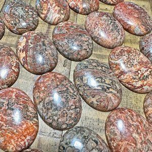 40mm Leopard Skin Jasper Oval Cabochon